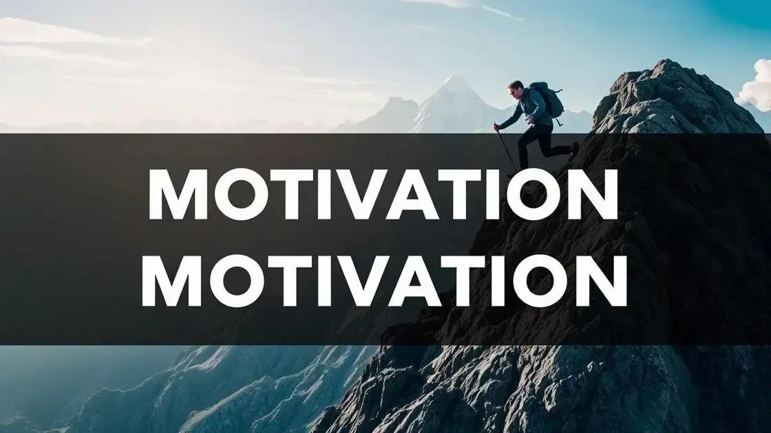 Motivation: Unlocking Your Inner Drive for Success